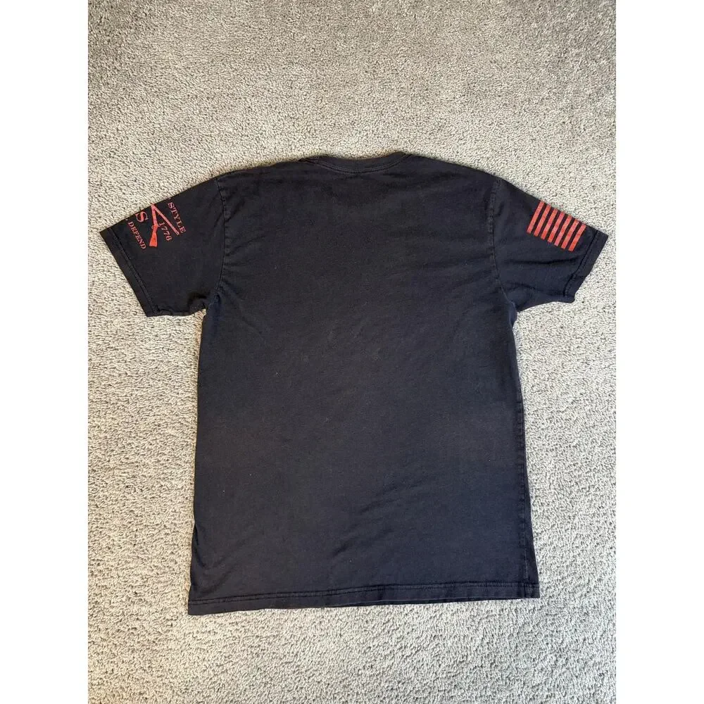 Grunt Style Shirt Mens L Black Get In Loser Freedom Graphic Crew Neck Cotton